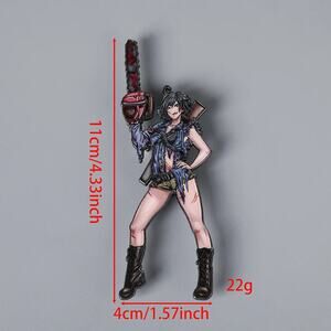 Chainsaw Girl Halloween Horror BIG Enamel Pin-ONLY ONE